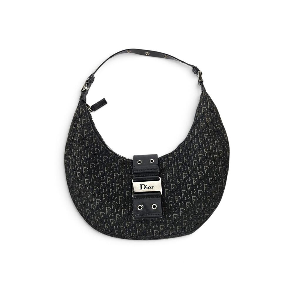Vintage Christian Dior Street Chic Hobo Bag Black